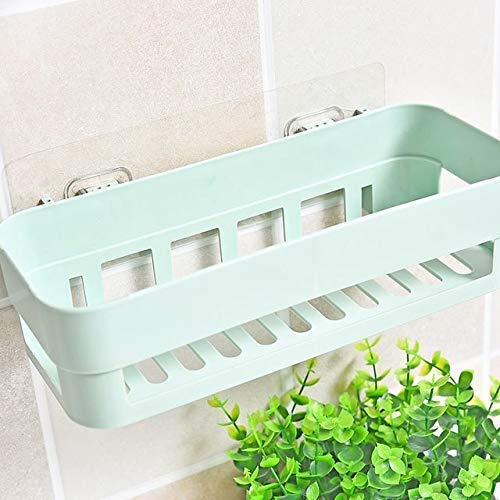 Plastic Shower Caddy Bathroom Shampoo Holder Kitchen Storage Rack Wall Mount Storage Rack Shelf - Mashkoor.pk