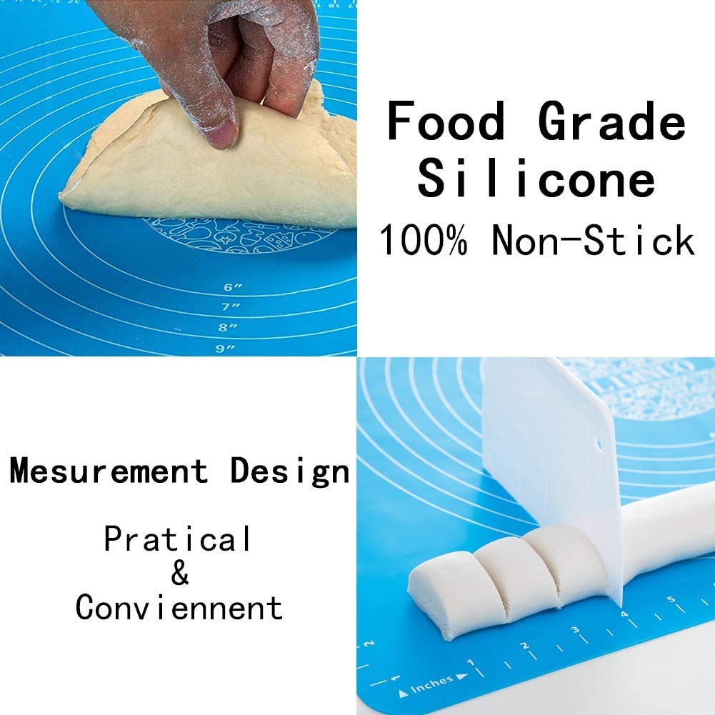 Silicone Baking Mat 50x40cm Nonstick Baking Mats  Anti-Slip Dough Heat Resistant, BPA Free