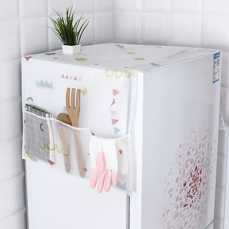 Fridge Dustproof and Waterproof Cover with Side Pockets-for Elegant Kitchen Look - Mashkoor.pk