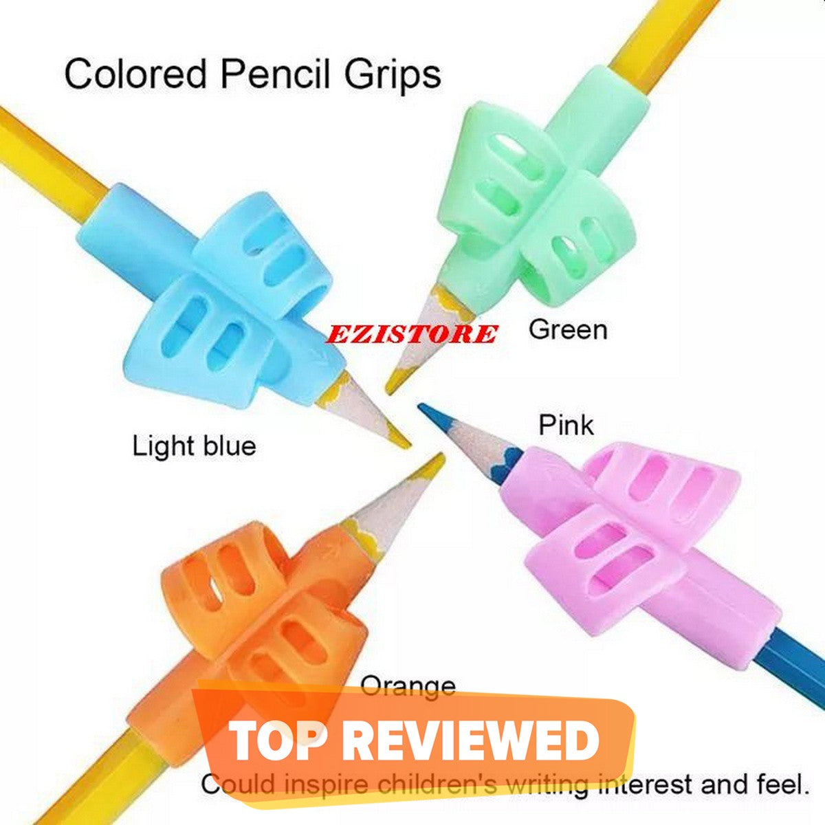 Pack of 2 - Pencil Grips for Kids Handwriting, Pencil Grips Pencil Holder for Kids, Pen Grip - Mashkoor.pk