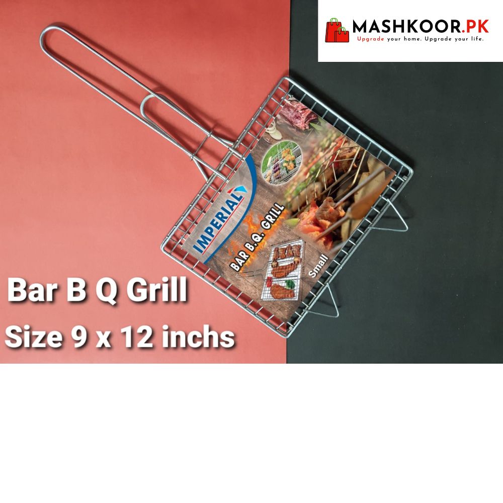 Bar BQ Grill Net Wooden Handle 3Size