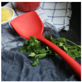 1 Pc Non-Stick Turner Silicone Spatula Heat-Resistant Long Handle Silicone Turner Kitchen Cooking Utensils