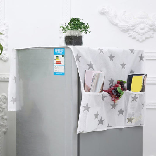 Fridge Dustproof and Waterproof Cover with Side Pockets-for Elegant Kitchen Look - Mashkoor.pk