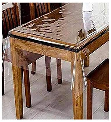 8 Seater Table Cover Transparent ; Size 60x108 inches; 0.12mm - Mashkoor.pk