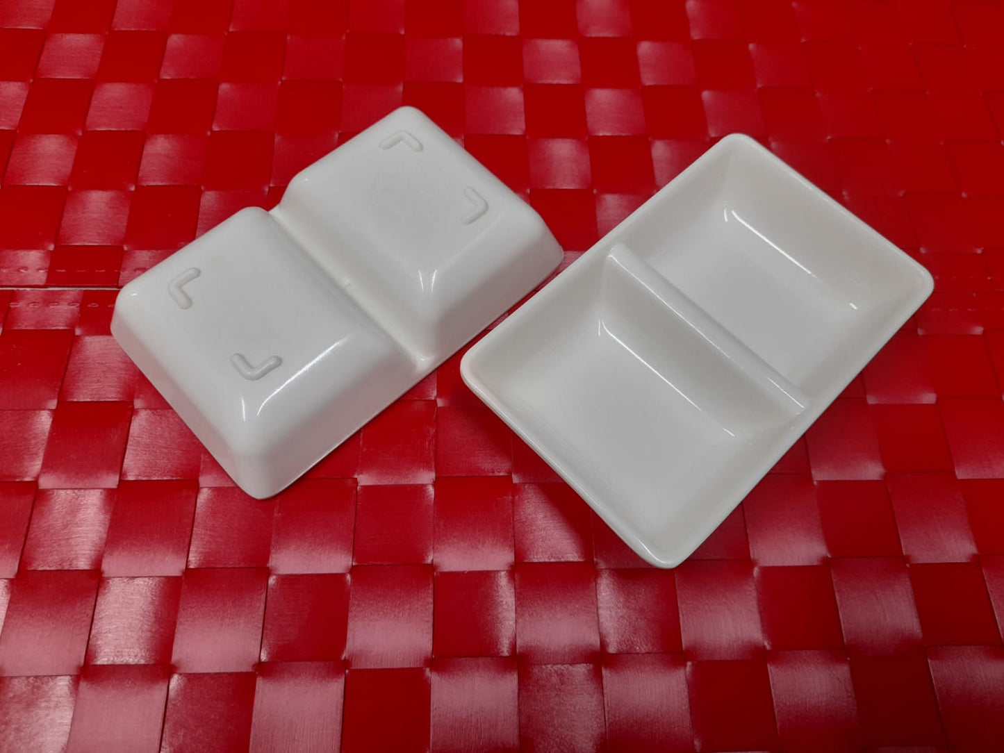 PACK OF 2PCS White Commercial Small Dishes for Serving Sauces Melamine