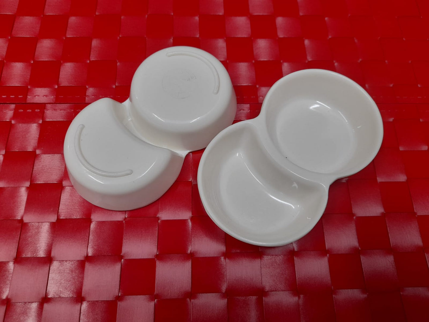 PACK OF 2PCS White Commercial Small Dishes for Serving Sauces Melamine