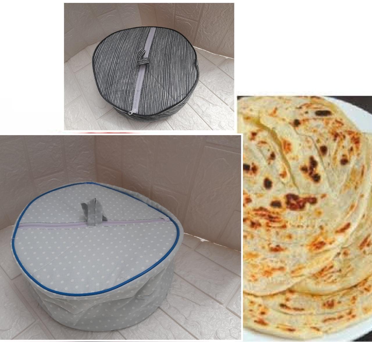 Quilted Roti Box -Multicolor Bread Container Keeps Roti Soft and Fresh - Mashkoor.pk