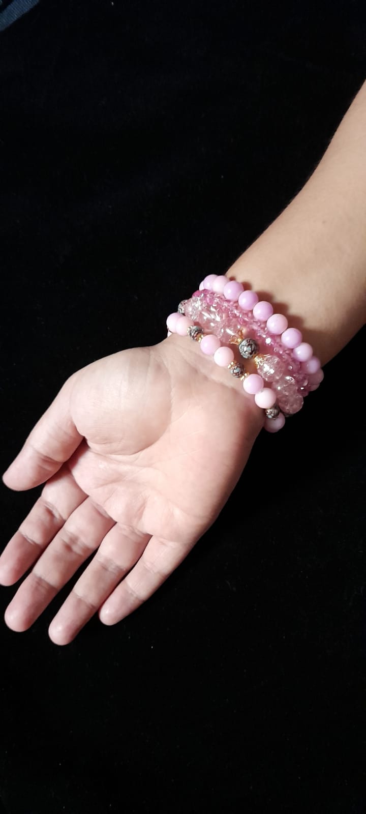 Women's Spring and Summer new Handmade Multi layer Beads Bohemain Color Elastic Beaded Bracelet, Stackable n Crunchy Fashion Bracelet Set. - Mashkoor.pk