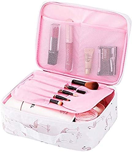 Travel Cosmetic Bag Women Zipper Make Up Bag Polyester High Capacity Makeup Case handbag Organizer Storage Wash Bath Bag - Mashkoor.pk