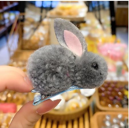 2PC Korean Cute Ball Rabbit Hair Ring Girls Tie Rope Elastic Rubber Hair Bands Bunny Hair Rope Hair Jewelry Kids Gift Accessories - Mashkoor.pk