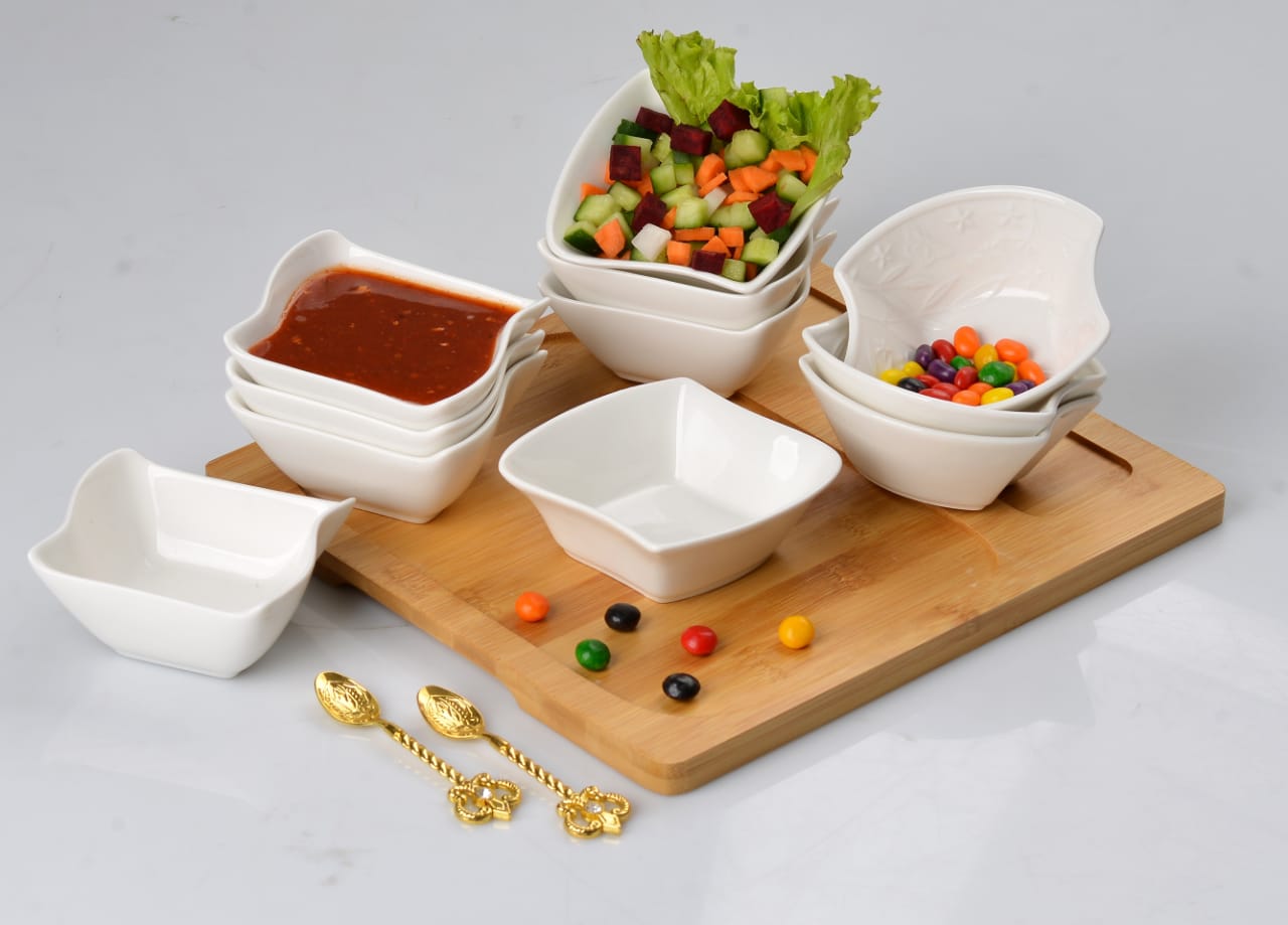 6 Pack 3.5 Inch Porcelain Dipping Sauce Dish,4 Ounces Small Serving Bowls