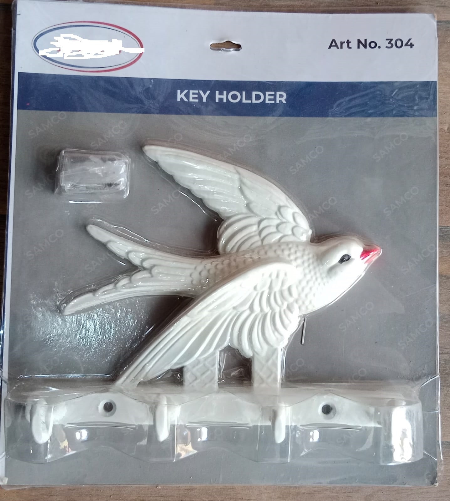 Pigeon Figure Iron Antique Style KeyHolder Made From Alumimium with 4 hooks - Mashkoor.pk