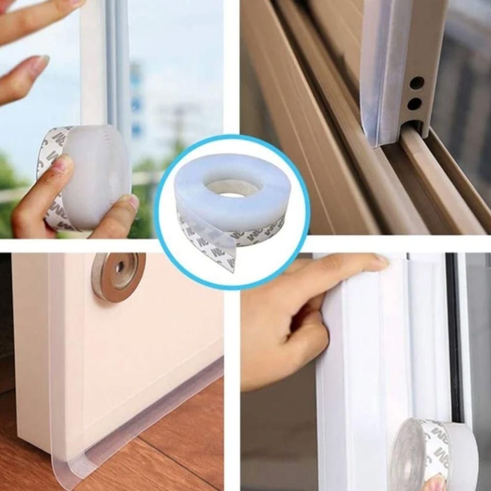 Windproof Silicone Sealing Tape For Window And Door Seam/ Reduce Noise/Waterproof/Insect Prevention - Mashkoor.pk