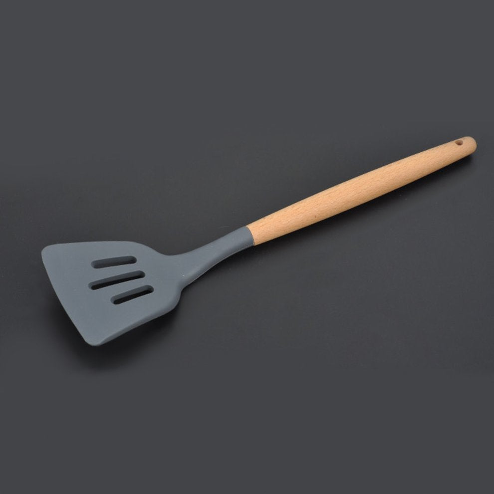 1PC High Quality Non Stick Turner Spoon with Wooden Handle