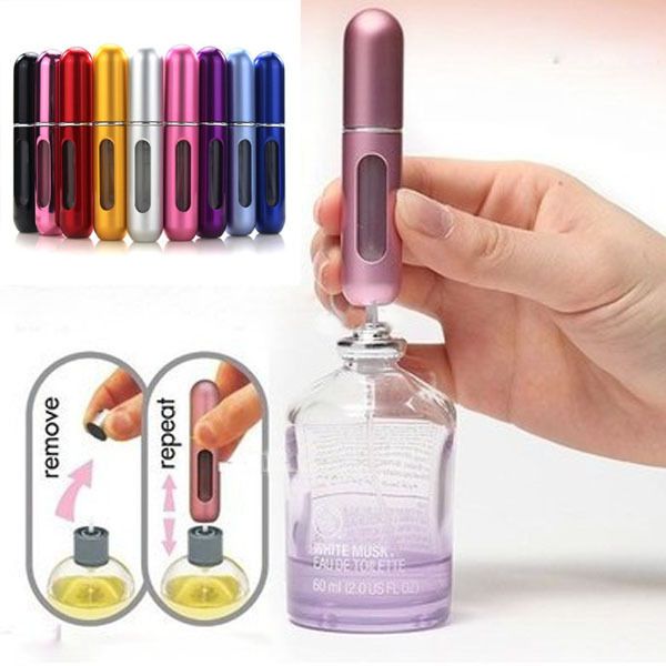 5ML Travel Portable Refillable Perfume Atomizer Bottle Scent Pump Spray Bottle - Mashkoor.pk