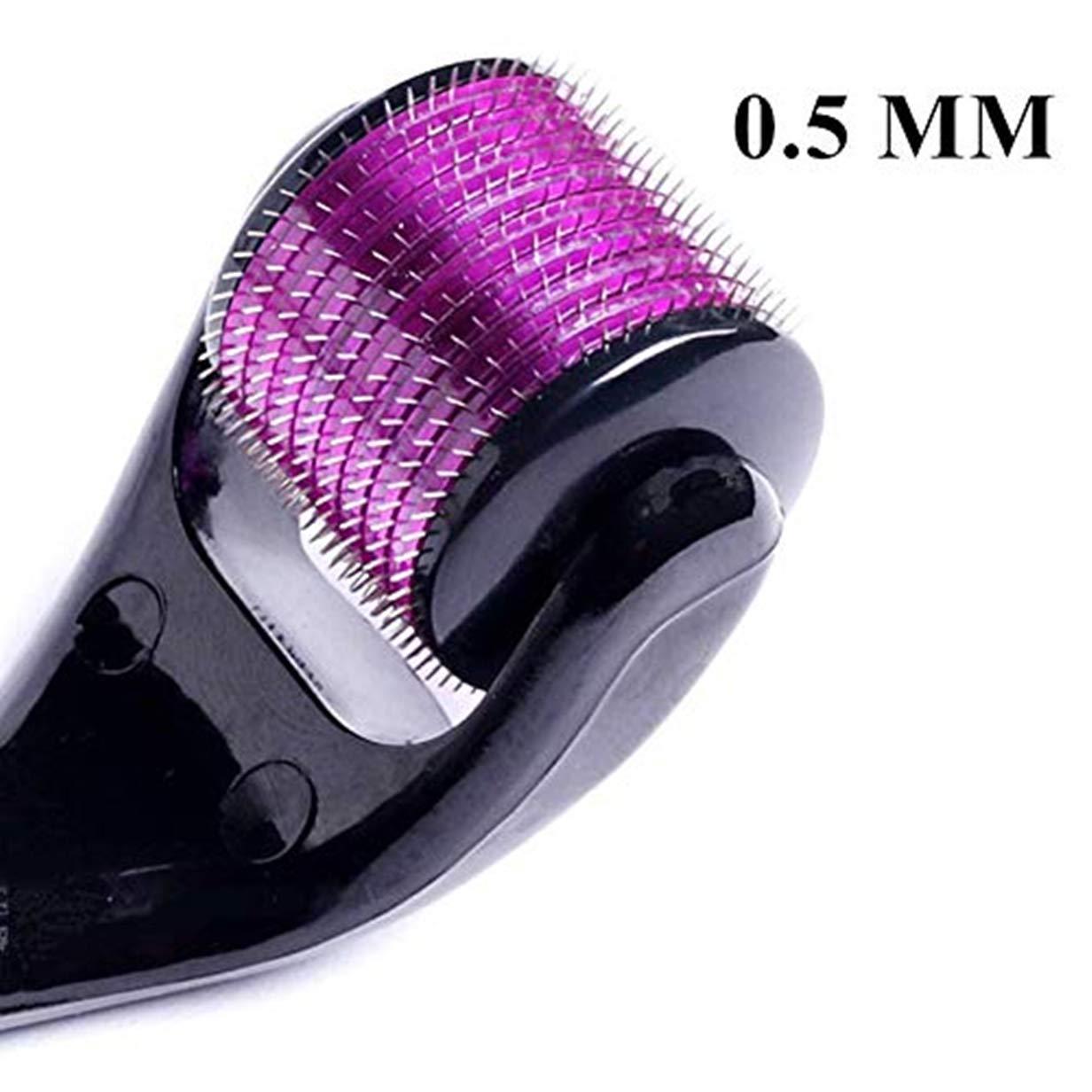 Micro Needle Roller Derma Roller Titanium Hair Regrowth Beard Growth Anti Hair Receding - Mashkoor.pk