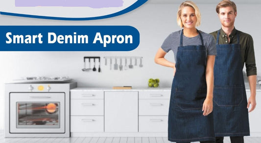 Stylish Denim Apron for Kitchen Cooking and Serving Cooking Apron - Unisex - Mashkoor.pk